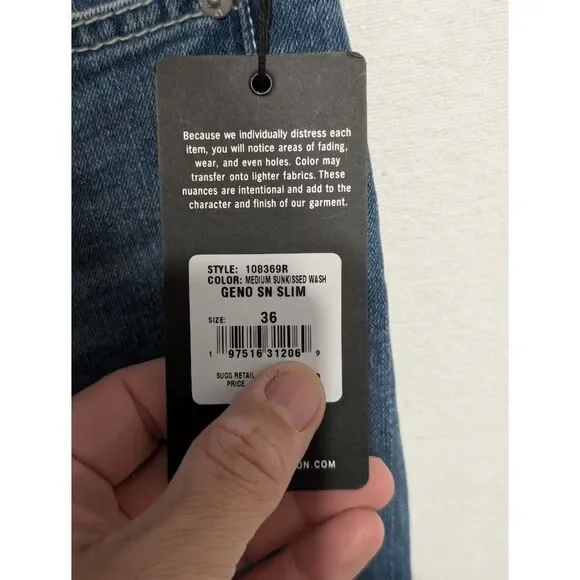 True Religion Geno Relaxed Slim Jeans Men's Size 36x32 NWT